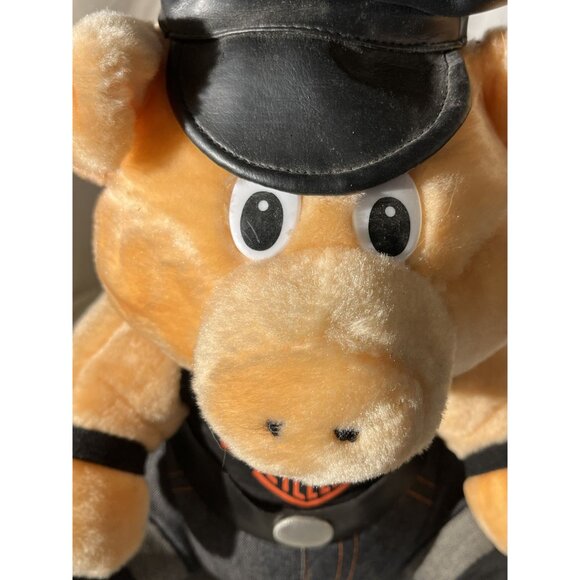 Harley Davidson 1993 Biker Pig Plush 15" Tall Vintage - Picture 2 of 11